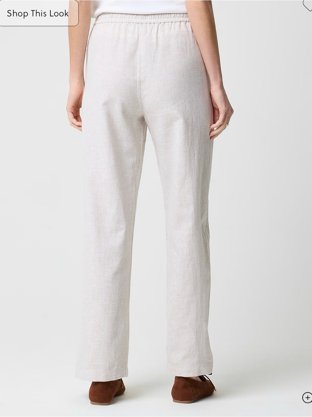 J. Crew Factory Men's Light Beige Corduroy Drawstring Pants - Picture 3 of 4